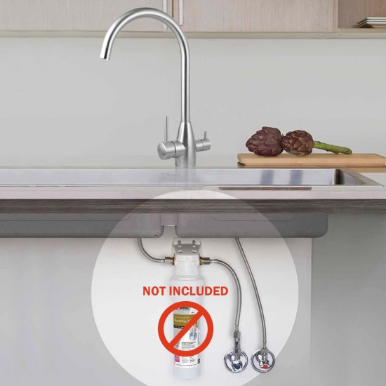 Premium SUS304 Water Filter Stainless Steel Tap RO Drinking Ceramic Disc Faucet Brushed Nickel